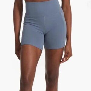 Vuori Shorts Womens Small Gray High Rise Pocket Biker Athletic Compression Yoga